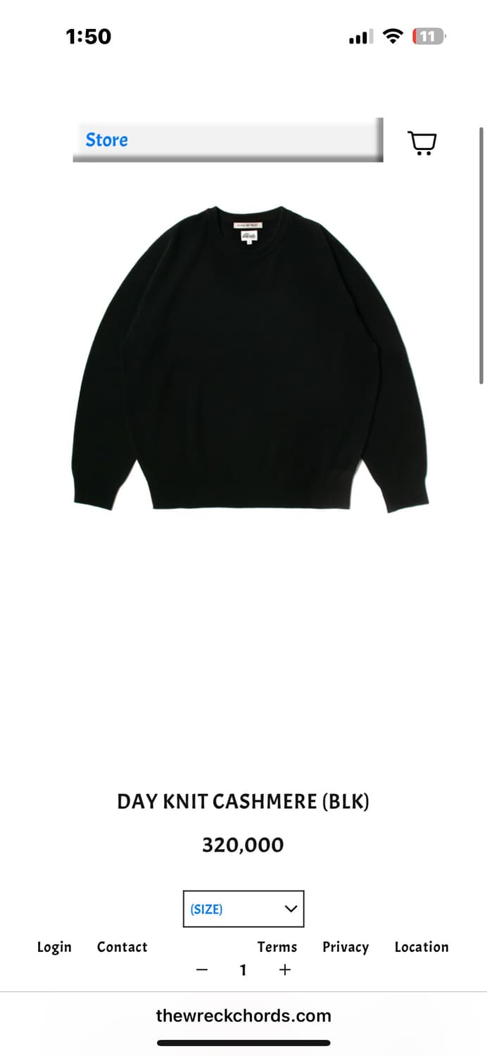 더뤡코즈 day knit cashmere 1사이즈 판매 상품이미지1