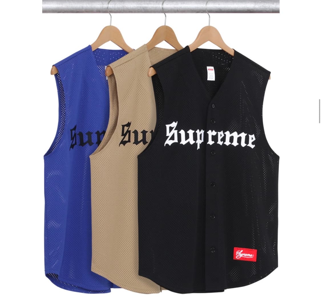 슈프림 베이스볼 져지 베스트 베이지 XL 상품이미지1