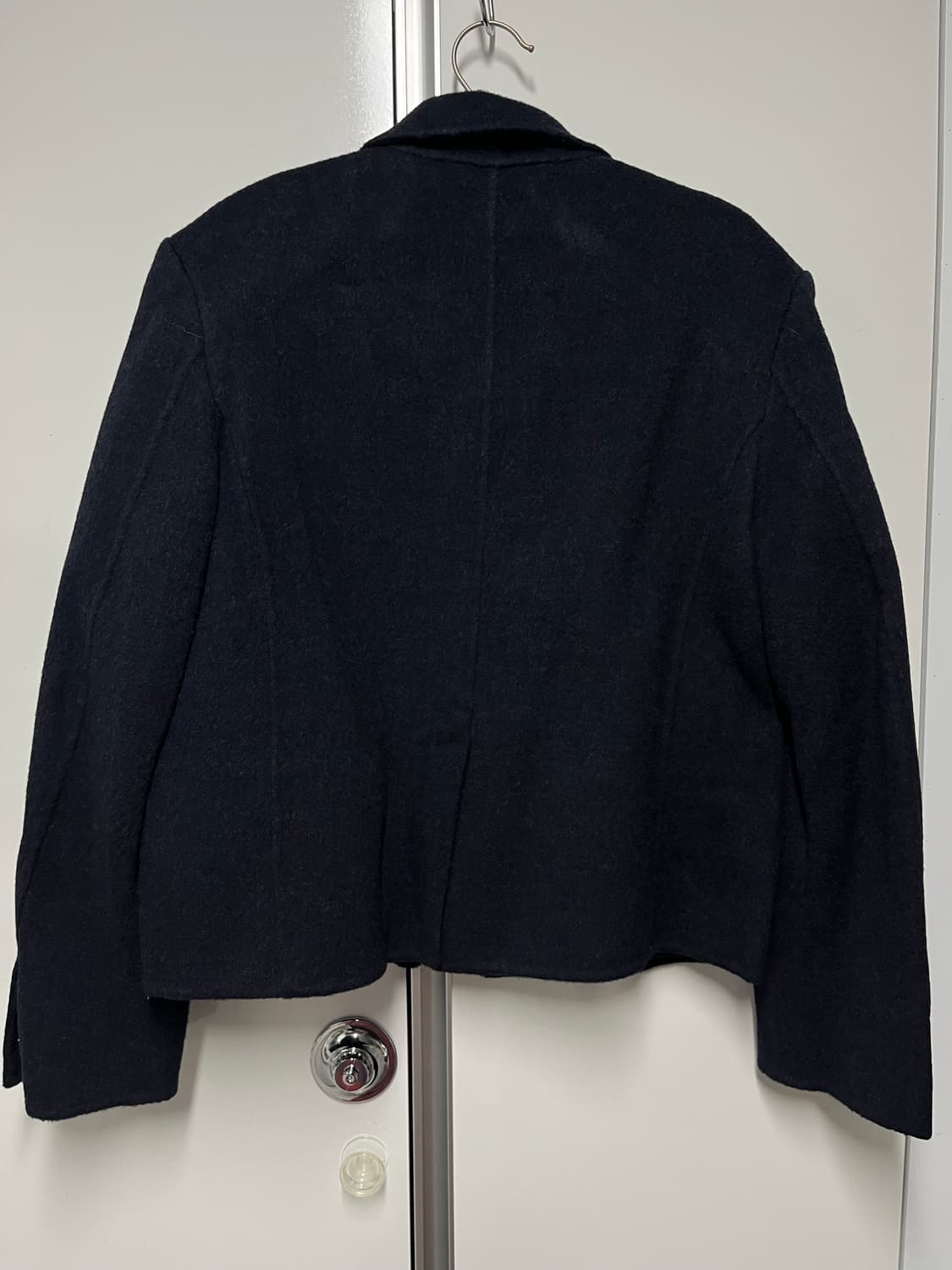 네이비 쓰리버튼 울 자켓 상품이미지2