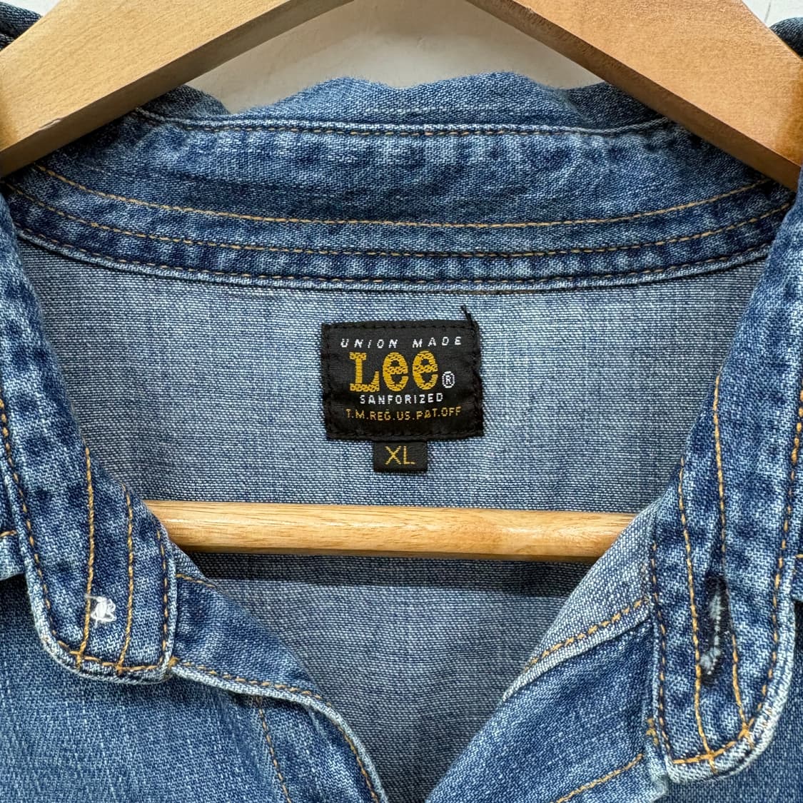 Lee 리 빈티지 7부 데님 셔츠 여성XL 상품이미지3