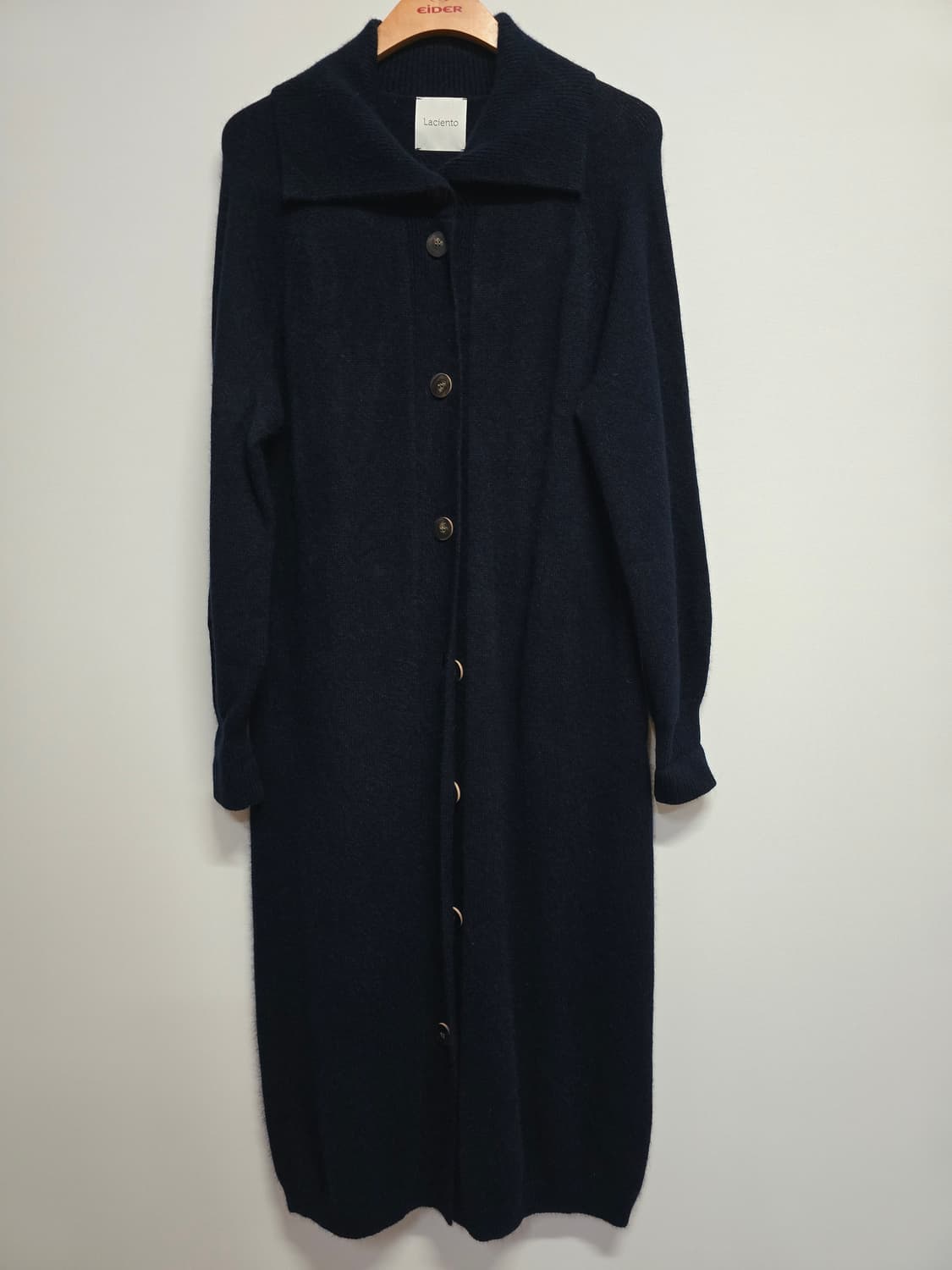 라씨엔토 네이비 롱 가디건 양모혼방 상품이미지1