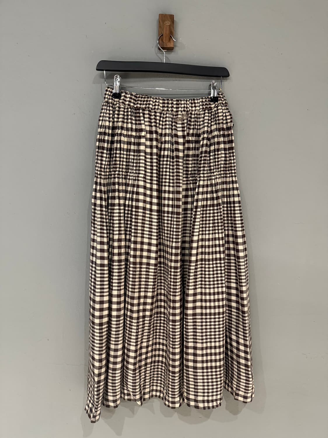 Issey miyake 이세이미야케 플리츠 디테일 체크 롱스커트 상품이미지7