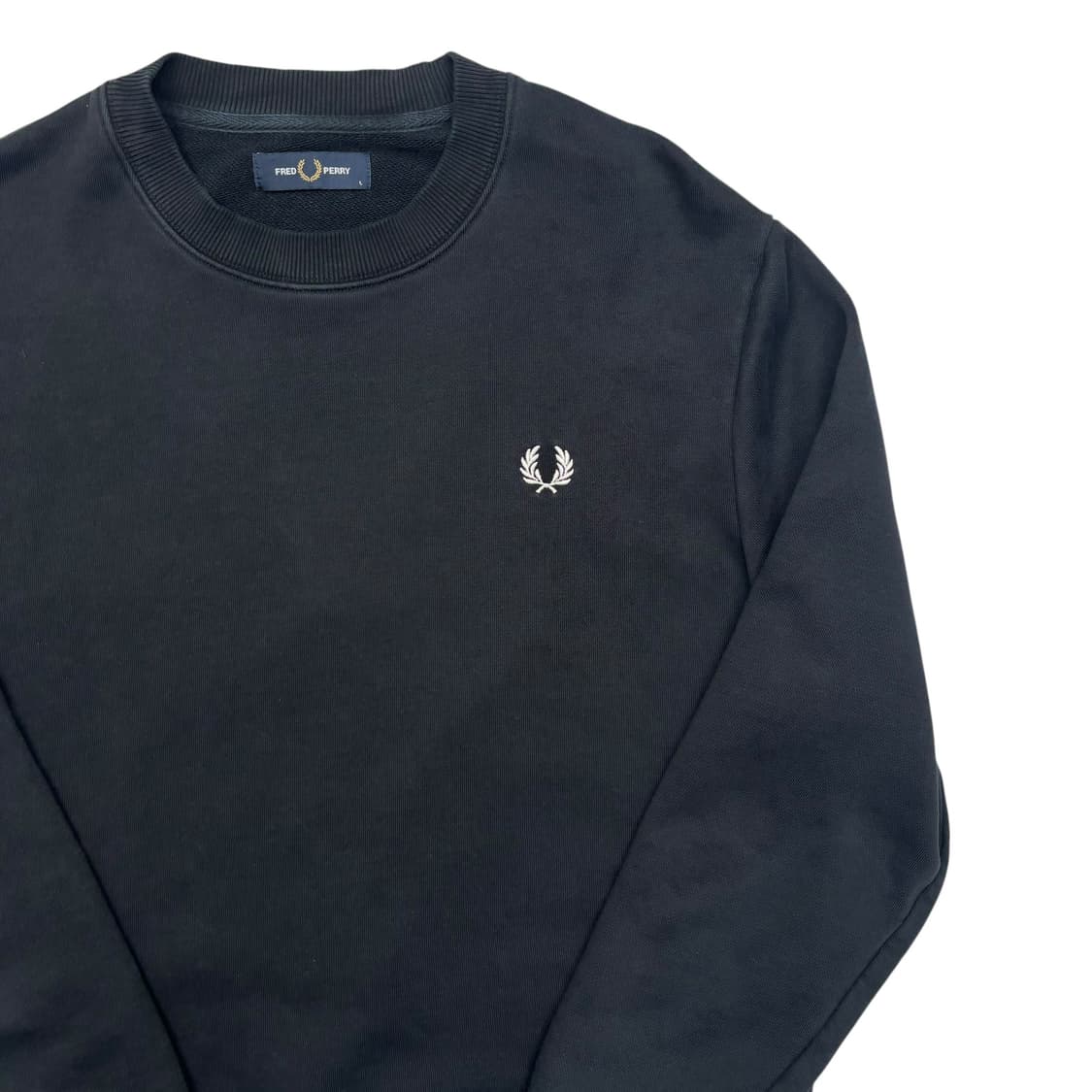 프레드 페리 자수 로고 블랙 스웻셔츠 L 상품이미지2