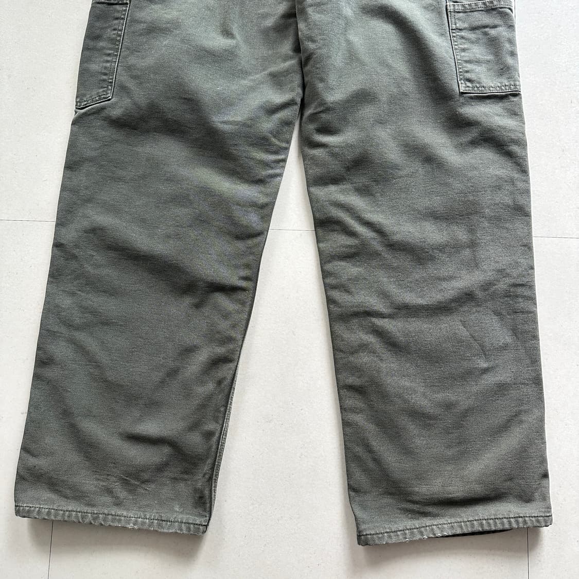 칼하트 B111 체크 안감 모스 그린 팬츠 36x30 MOS 상품이미지7