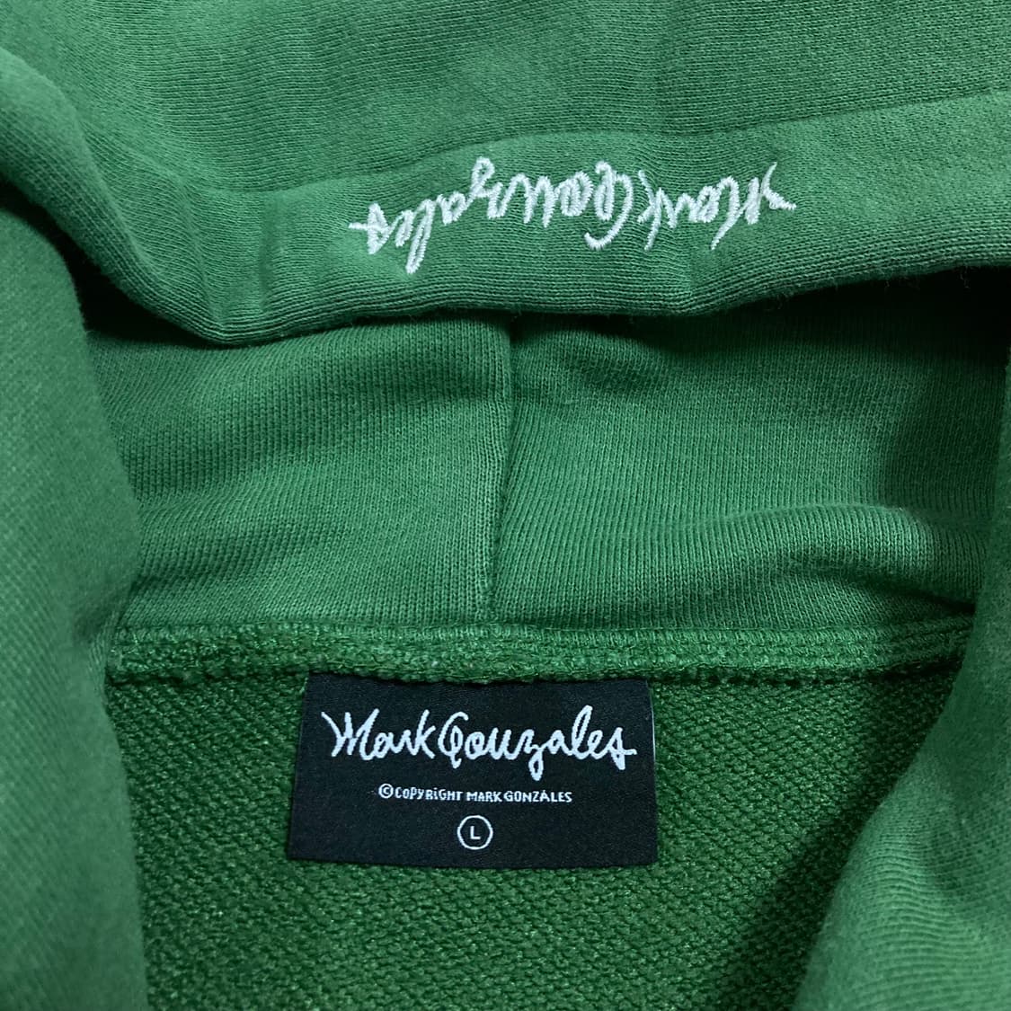 마크곤잘레스 스몰 로고 그린 후드티 상품이미지3