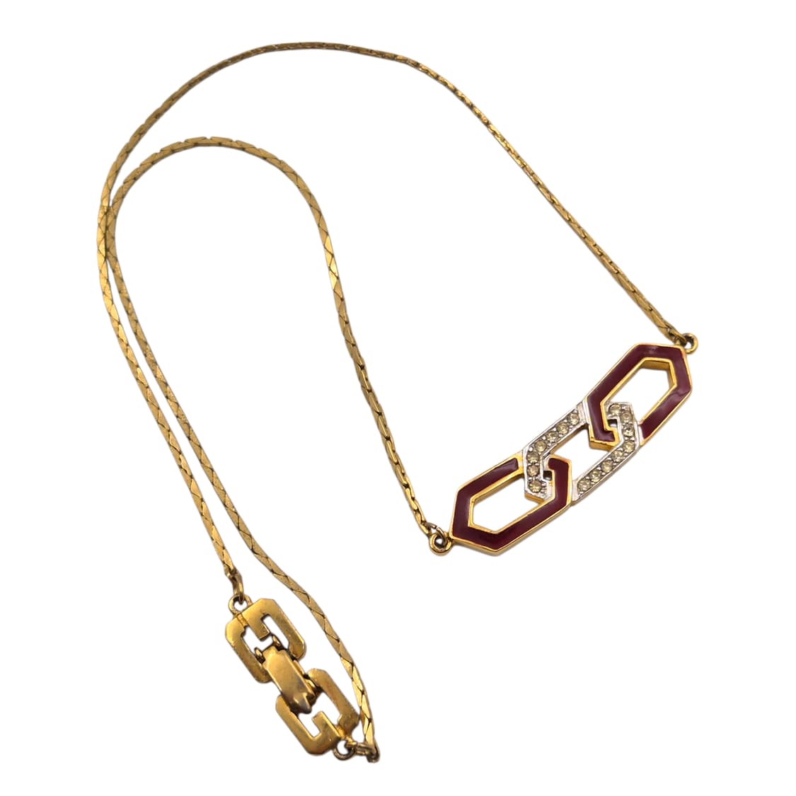 79s 지방시 g로고 레드 에나멜 파베 초커 상품이미지3
