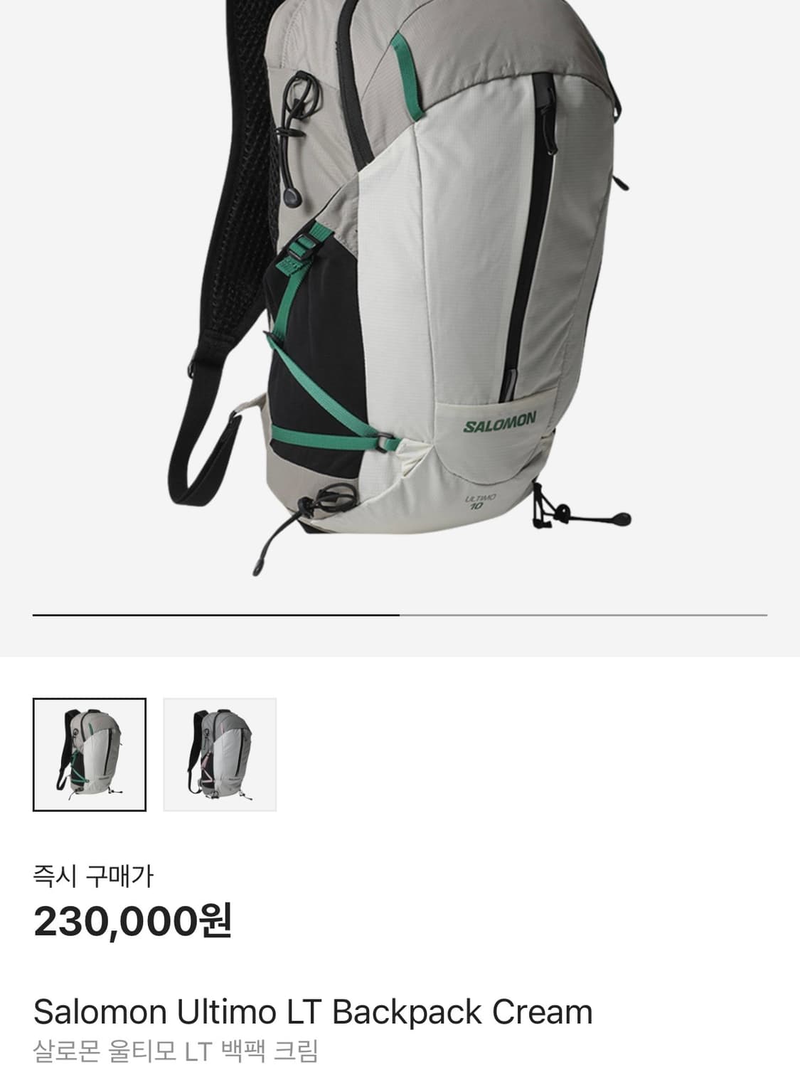 살로몬 울티모 LT 백팩 크림 상품이미지1