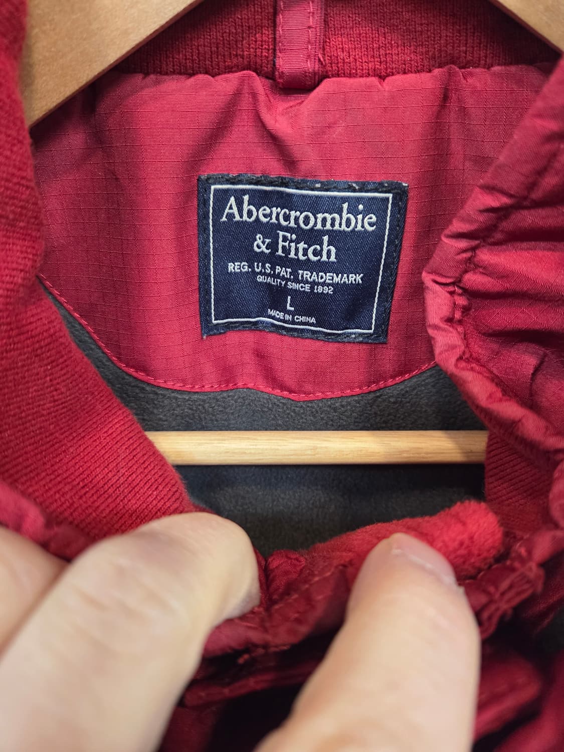 아베크롬비 투웨이 안감플리스 패디드 후드자켓 L 상품이미지3