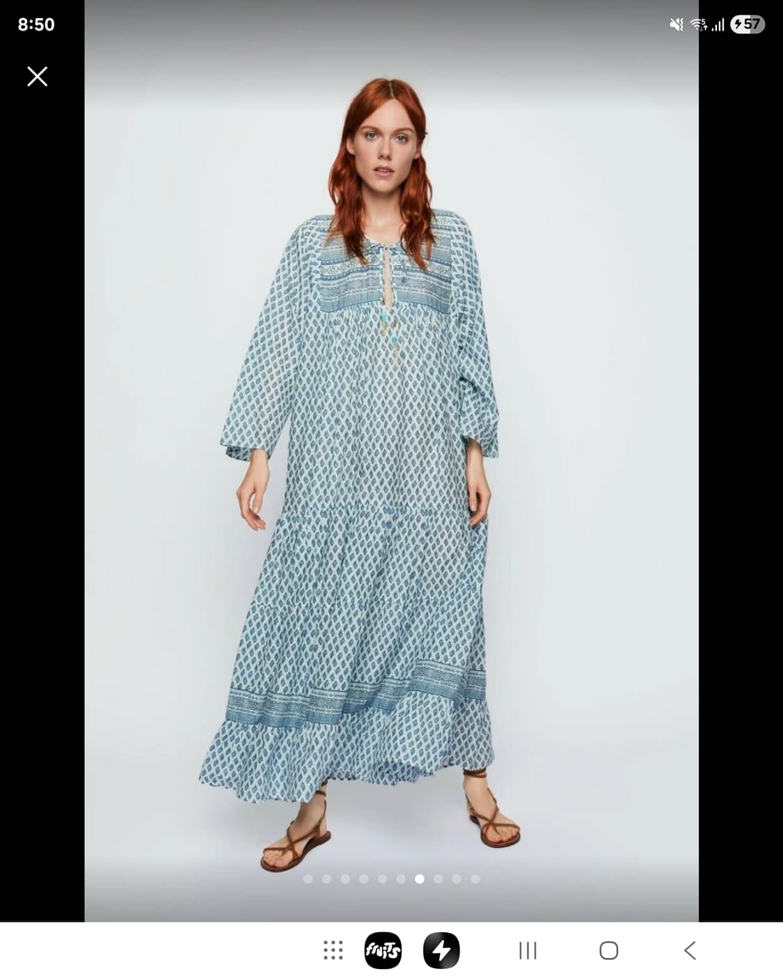 자라 에스닉 아사면  롱 원피스 상품이미지8