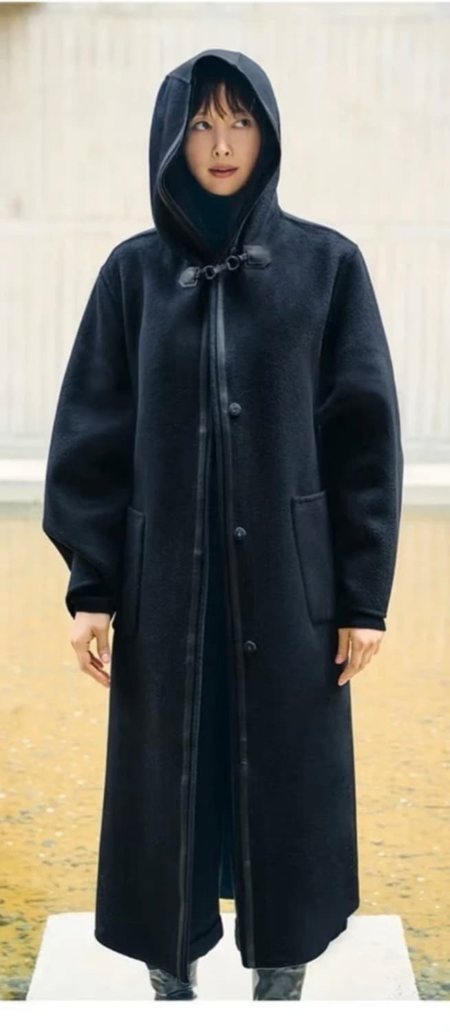 지스튜디오  울실크 후드 롱코트 77 상품이미지1