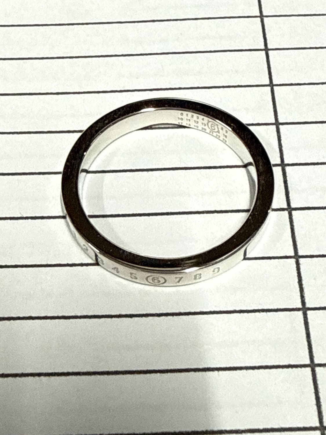 [7호]MM6 메종 마르지엘라 뉴메릭 미니멀 시그니처 링 실버 상품이미지2