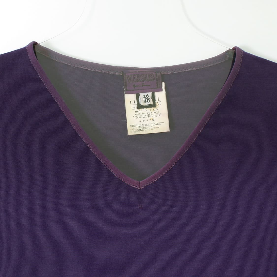 베르사체 베르수스 퍼플 컷 아웃 티셔츠 상품이미지5