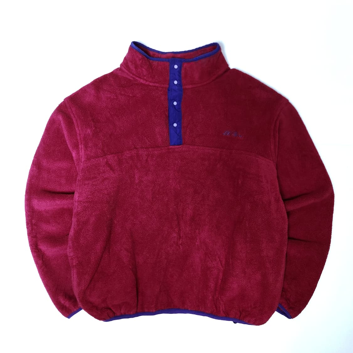 엘엘빈 90s 신칠라 스냅 플리스 풀오버 S~M 상품이미지1