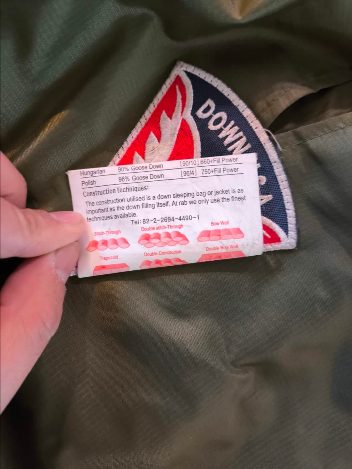 USA 캠핑용 다운 필파워 침낭 RAB 밀리터리 상품이미지4