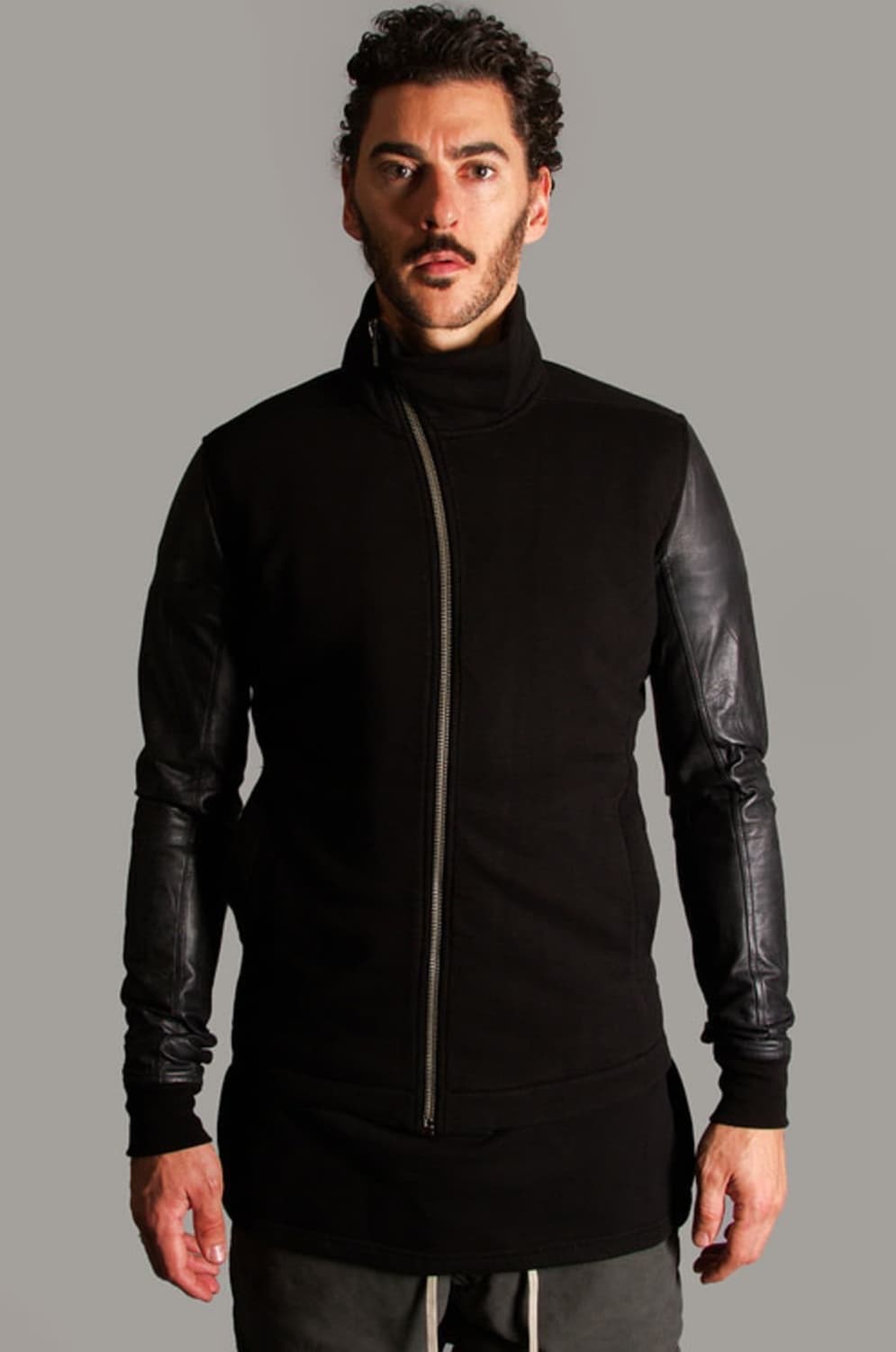 릭오웬스 14FW 다크쉐도우 몰리노 레더 슬리브 사선 자켓 상품이미지8