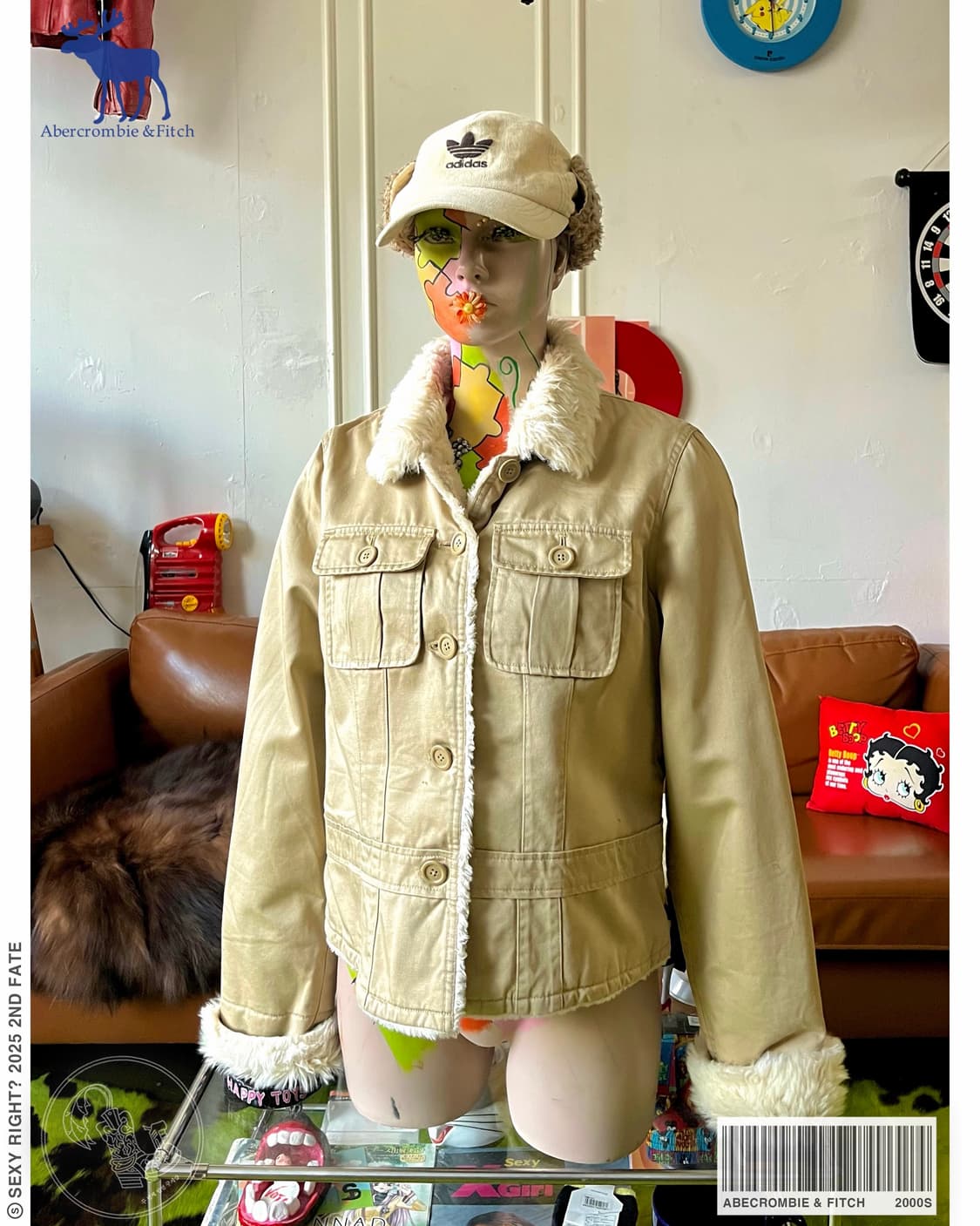 2000s Abecrombie & Fitch Trucker Fur JK 상품이미지1