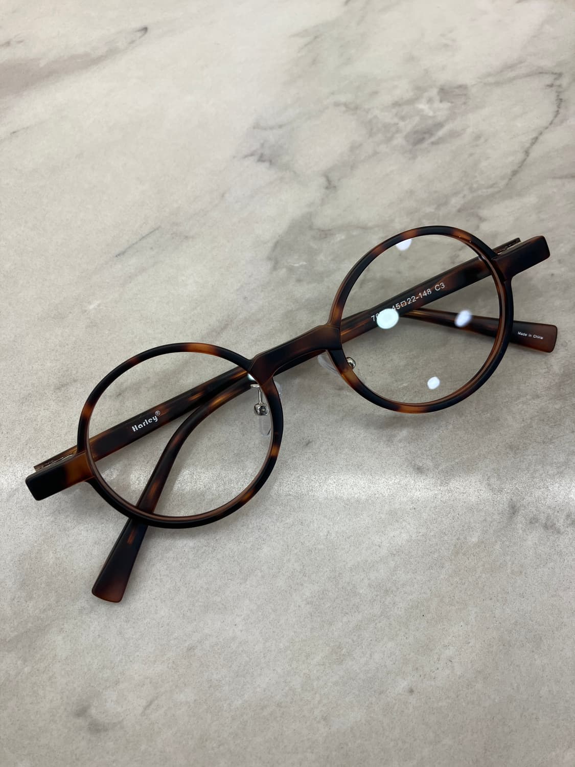 B59 HL 데미 라운드 뿔테 안경7671 상품이미지1