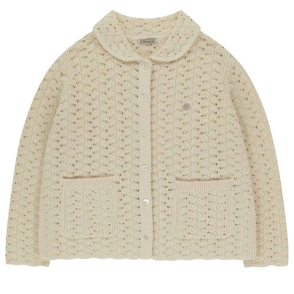 코이세이오 웨이브 니트 가디건 아이보리 상품이미지1