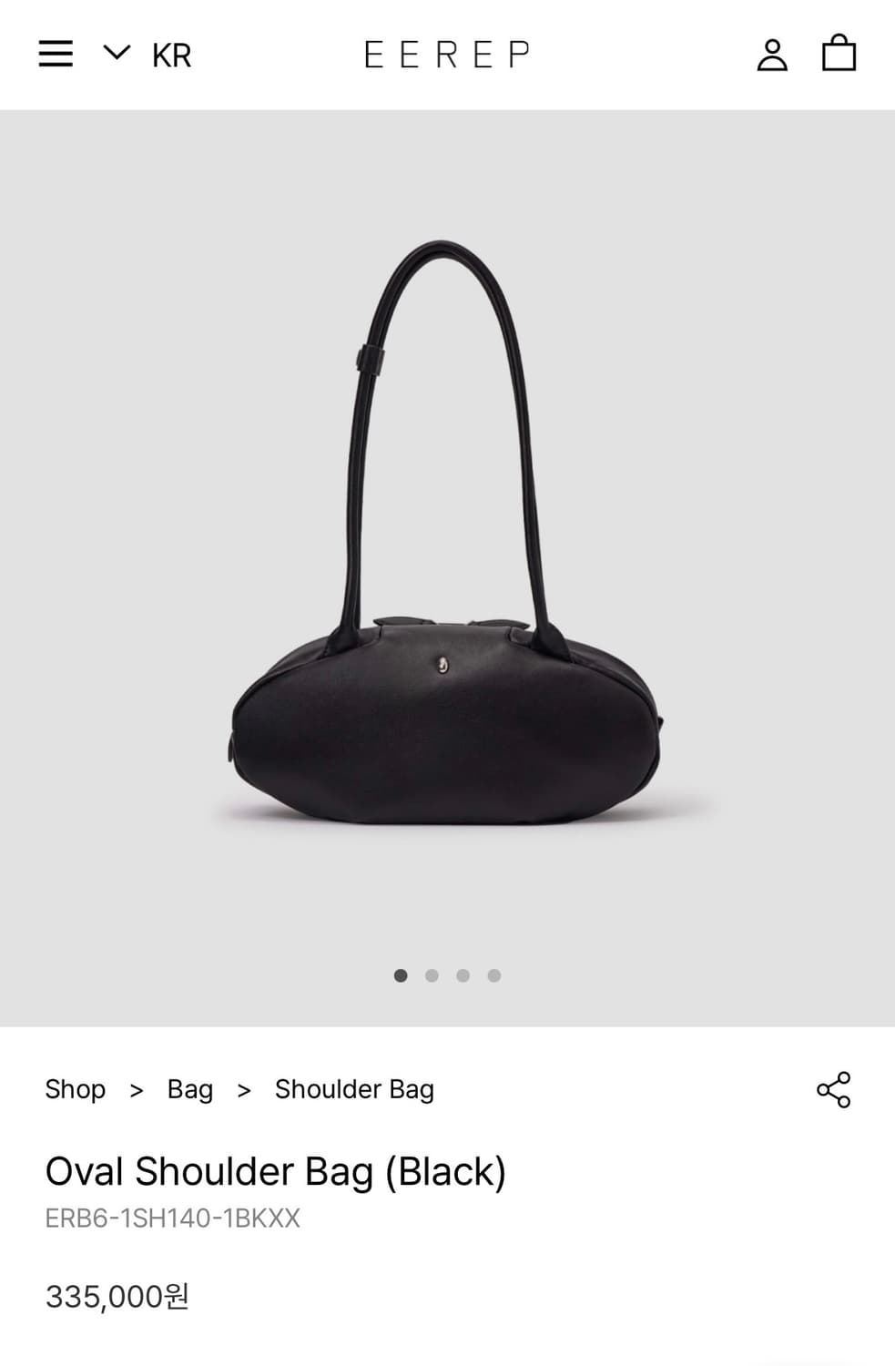 (새상품) 이랩 EEREP 오발 숄더백 블랙 상품이미지9