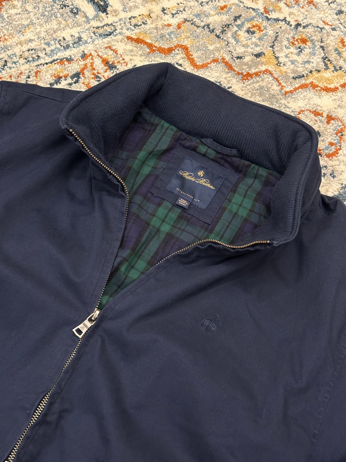 [새제품] 브룩스브라더스 코튼 드리즐러 블루종 자켓 네이비 XXL 상품이미지2