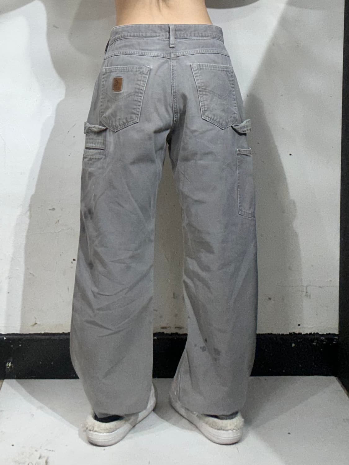 칼하트 b159 차콜 와이드 카펜터 워크 팬츠 루즈핏 바지  상품이미지3