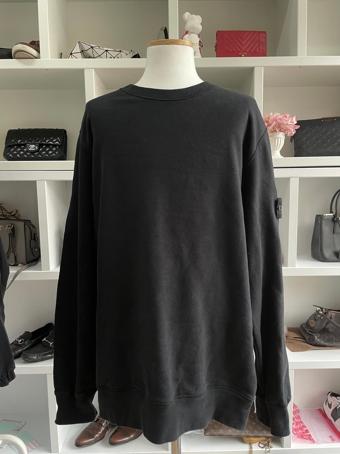 [새상품급, 3xl] 스톤아일랜드 블랙 맨투맨 스웻 상품이미지1