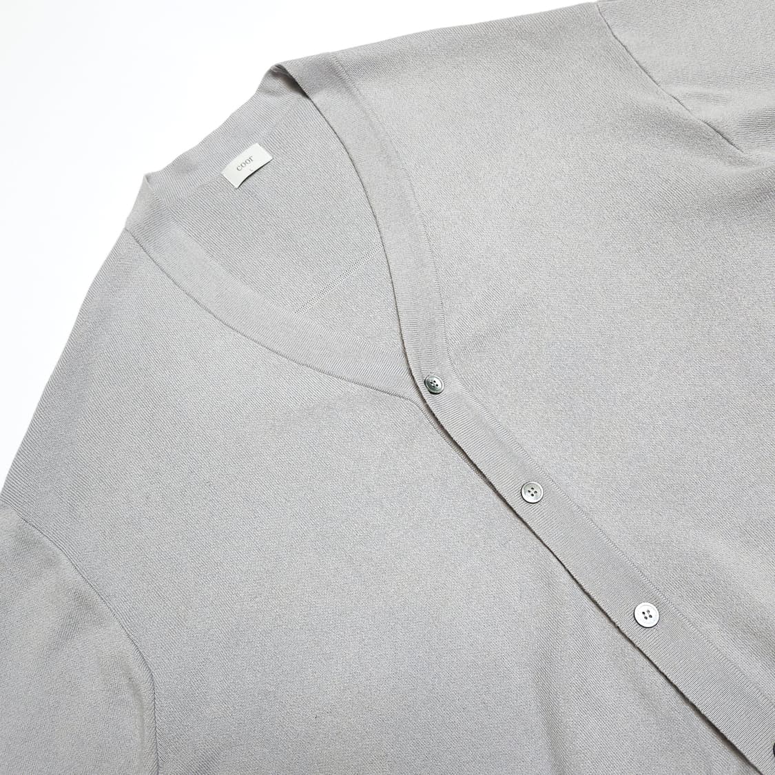 쿠어 COOR 울 코튼 가디건 그레이 상품이미지5