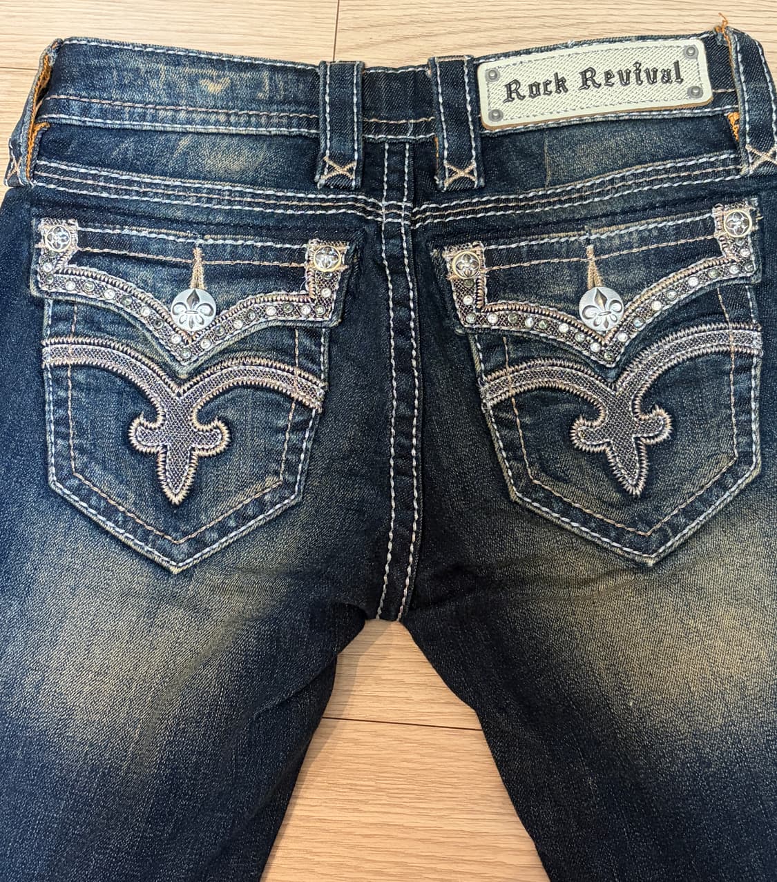 락리바이벌 rock revival 큐빅 로우라이즈 부츠컷 청바지 데님 상품이미지1