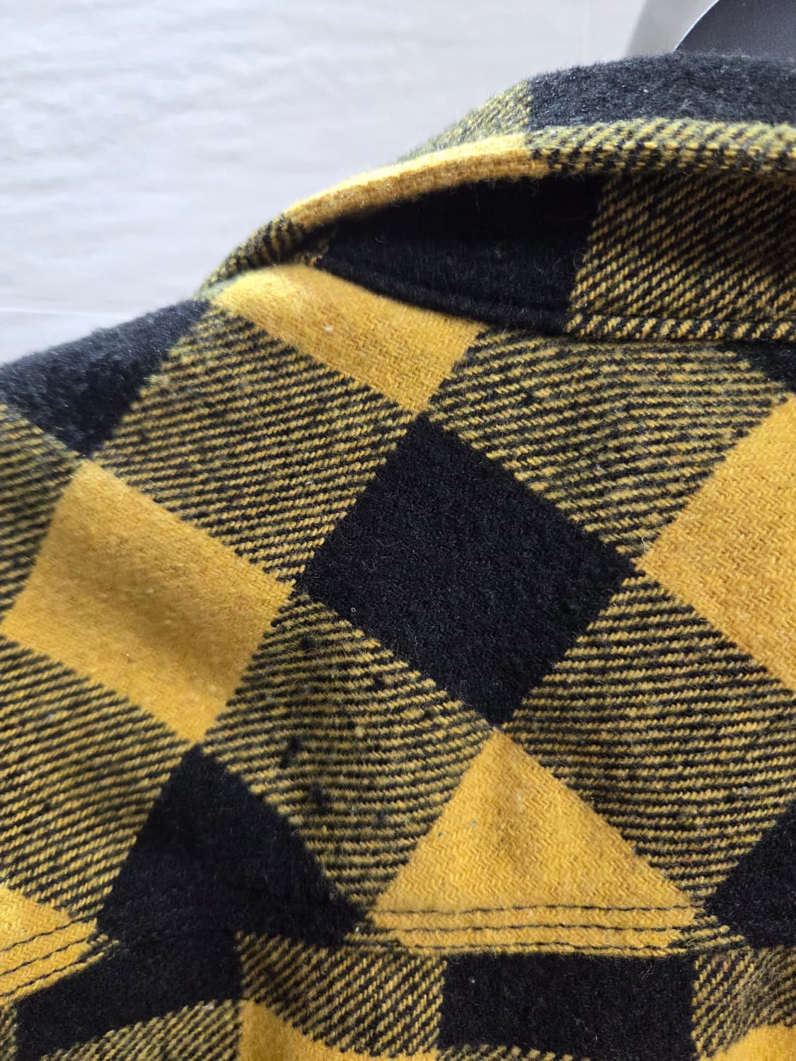 벤 데이비스 플란넬 체크 셔츠(옐로우/블랙, L) 상품이미지7