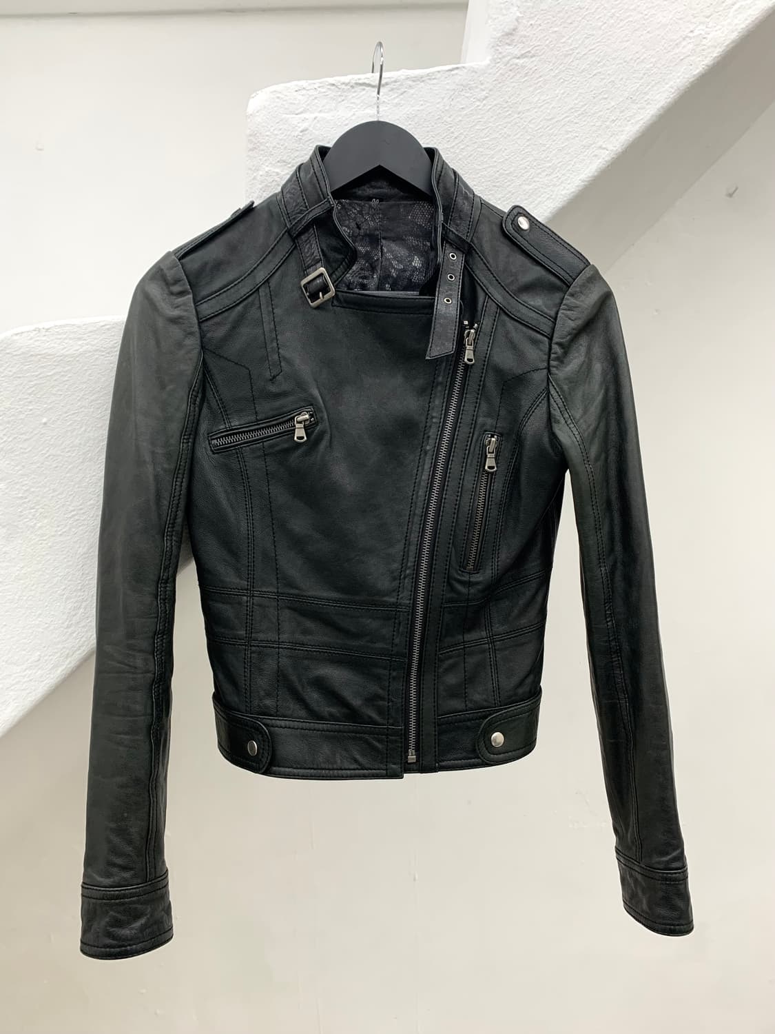 Buckle detail lambskin leather jacket   상품이미지7