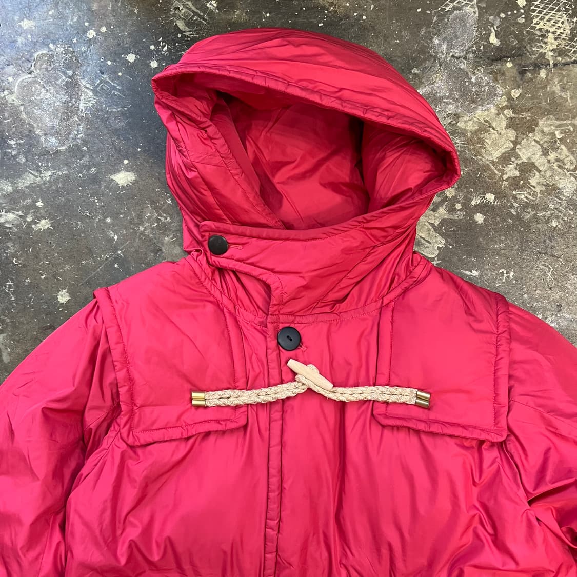 HAE 146 토글단추 오버핏 구스다운 패딩점퍼 떡볶이단추 남여공용 상품이미지2