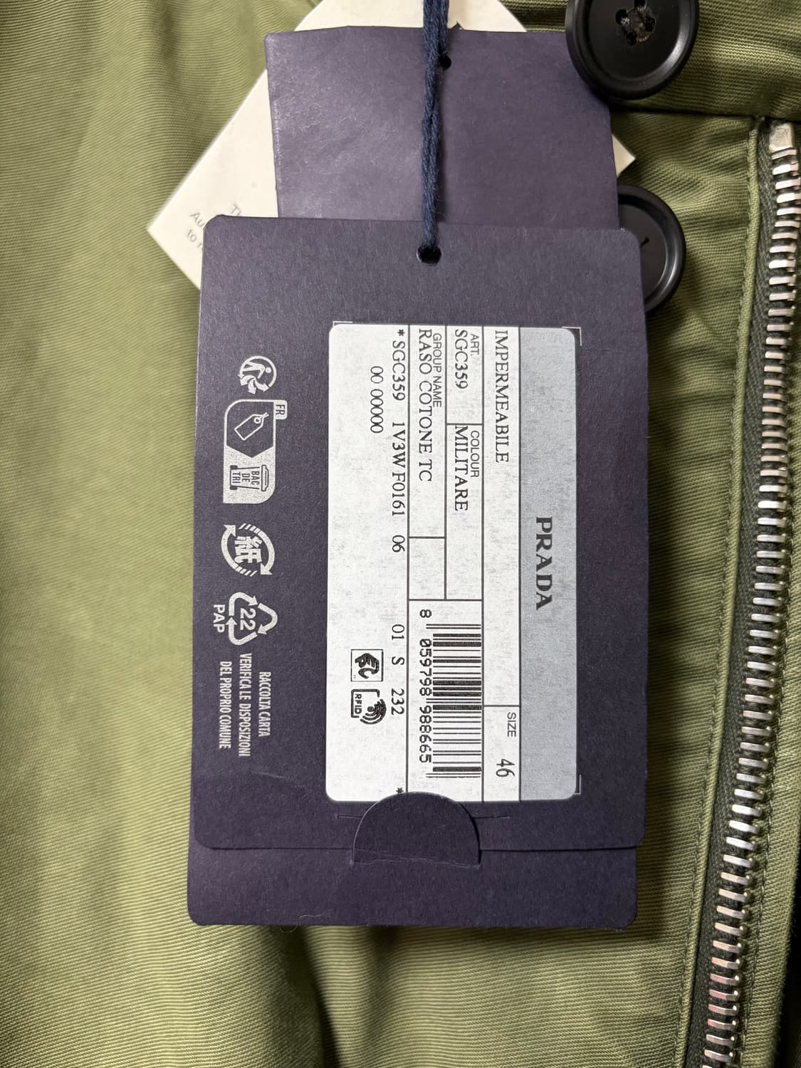 [46] 프라다 23fw 롱 파카 야상 코트 상품이미지3