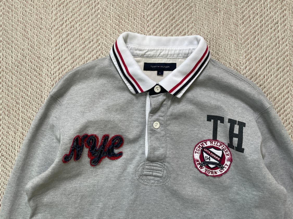 Tommy 타미힐피거 54 럭비 카라 아이비 긴팔티셔츠  J04350 상품이미지6