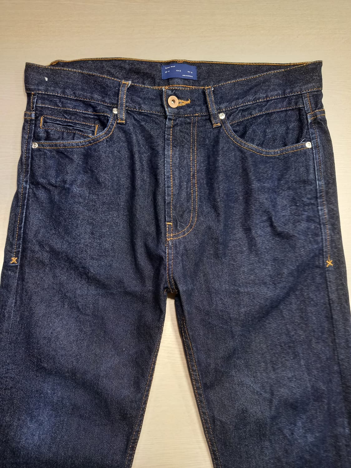 34 ZARA MAN  975 스판 슬림일자 진청 34-532 상품이미지3