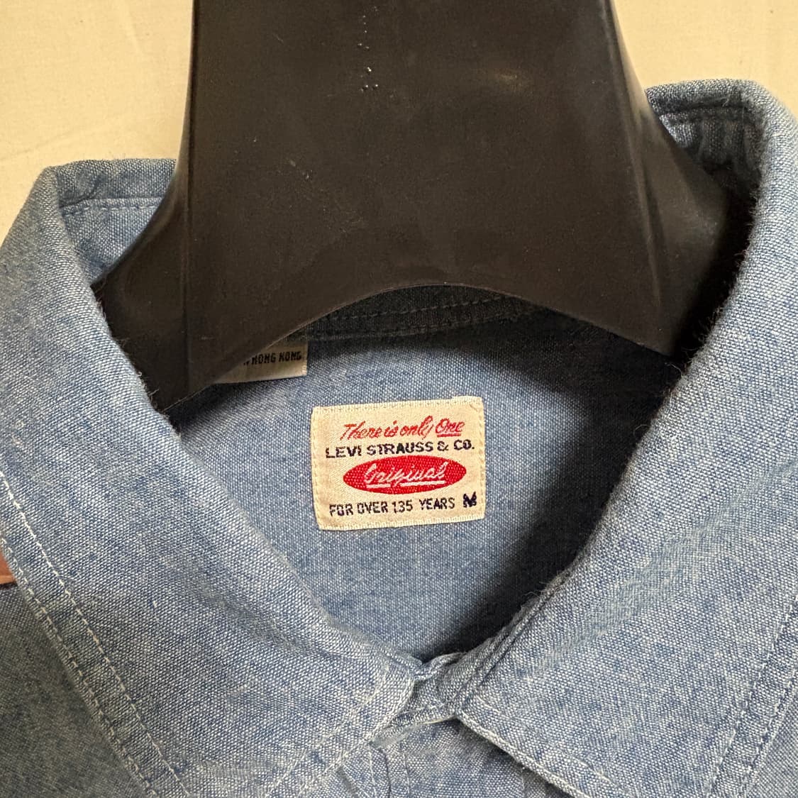 리바이스 오렌지탭 샴브레이 반팔셔츠 / 블루, M 상품이미지4