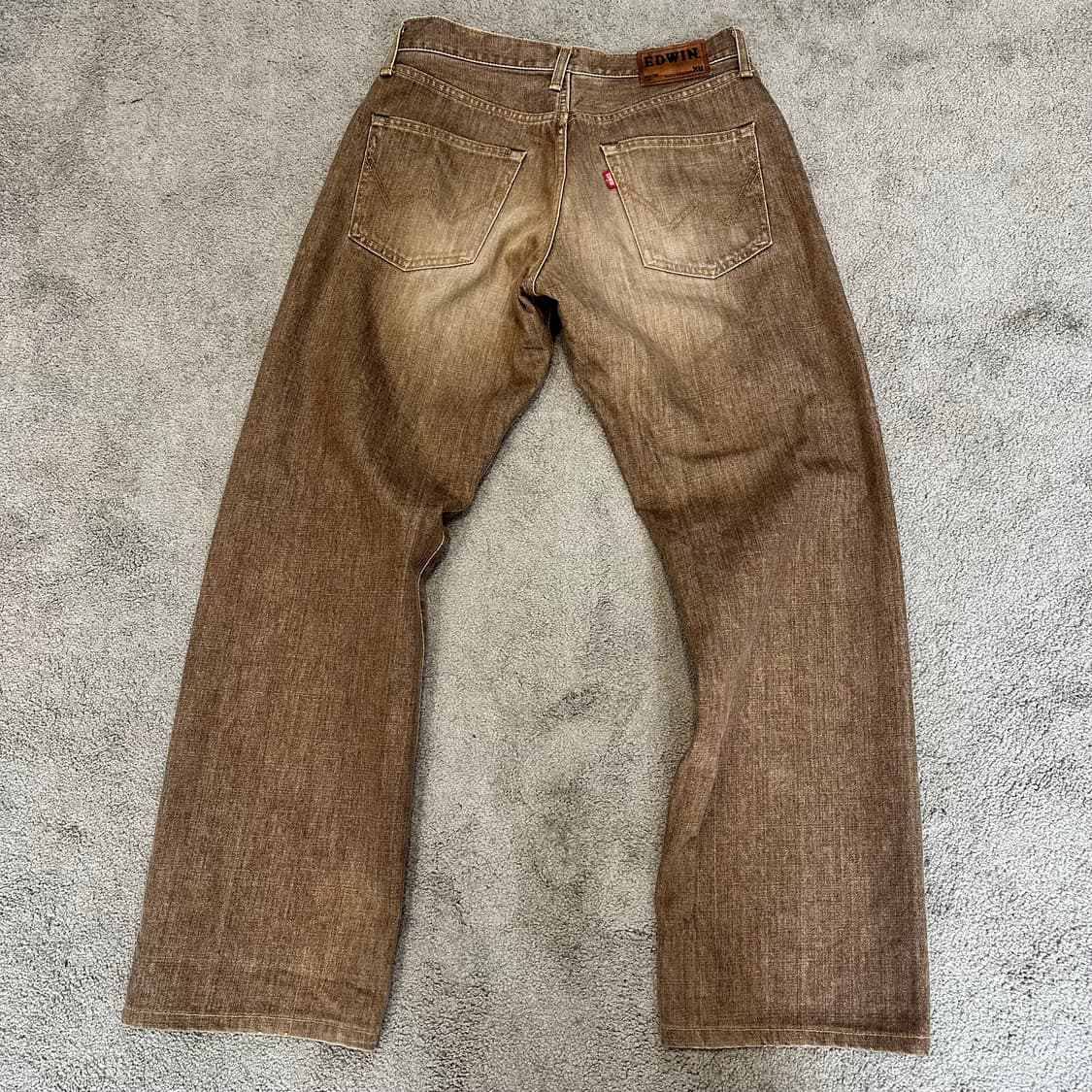 에드윈 00s "Loose 445" 브라운 워싱 데님 팬츠(31) 상품이미지8