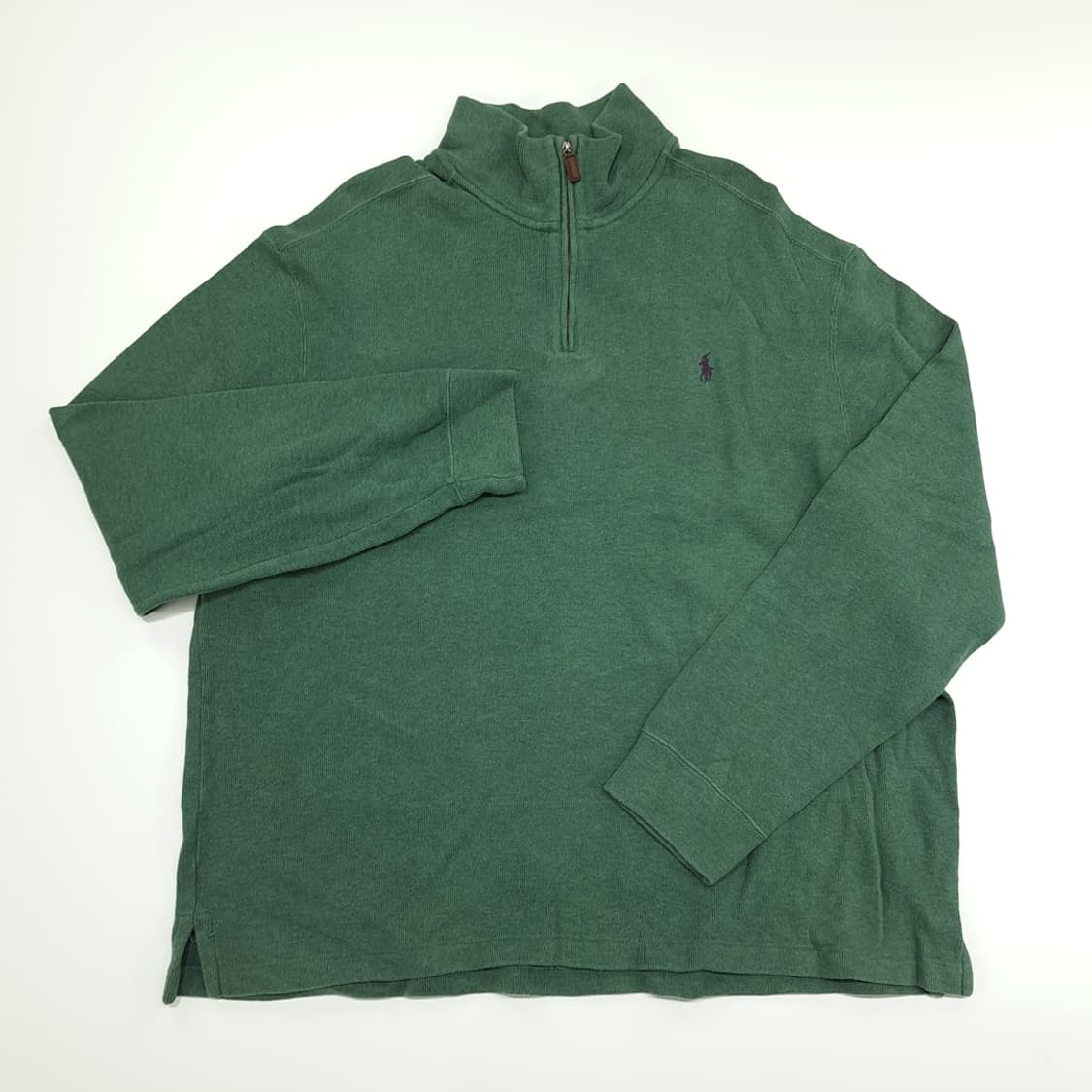 CN825 2XL 폴로 랄프로렌 에메랄드그린 하프집업 긴팔 니트 스웨터 상품이미지2