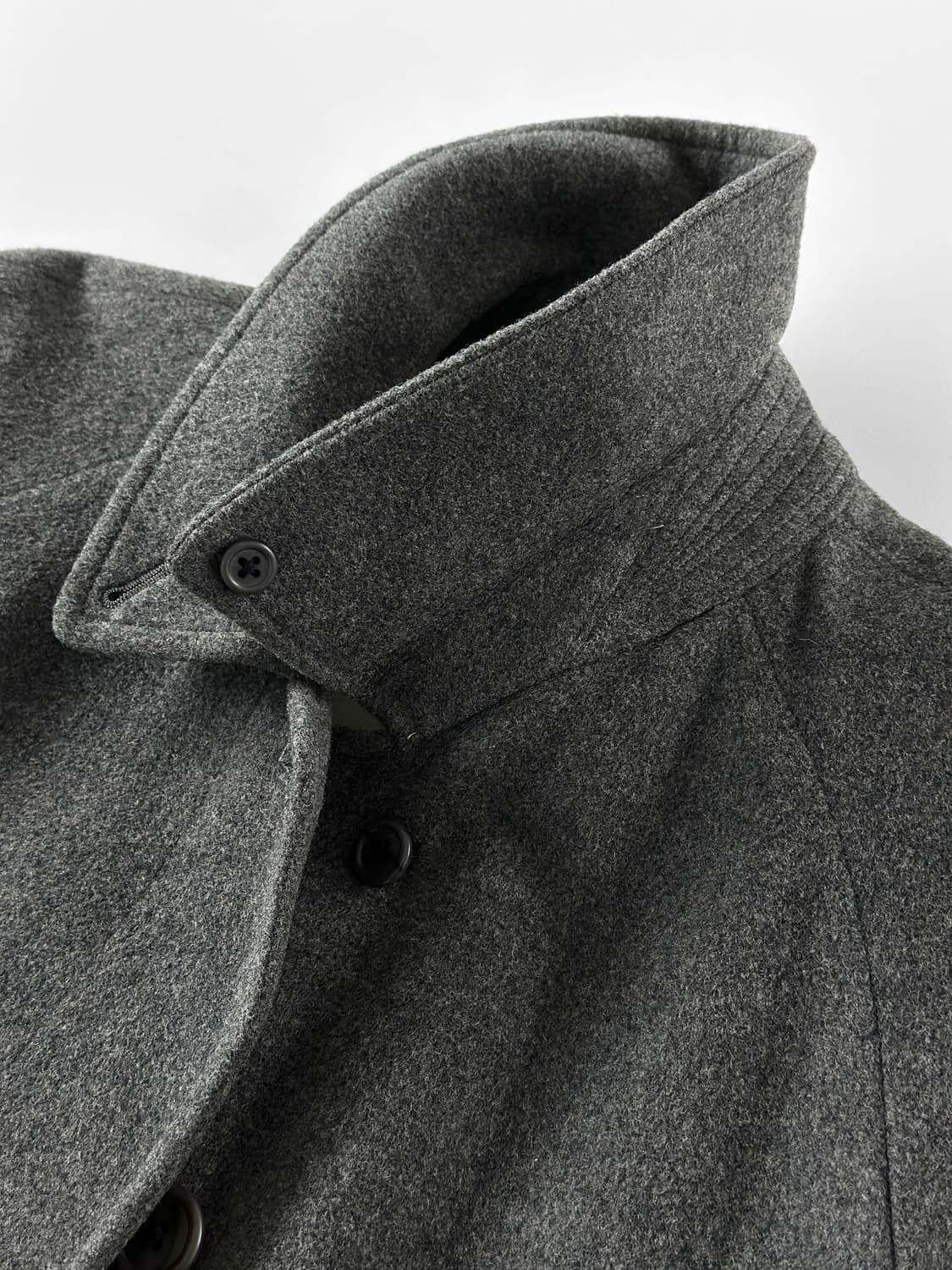 80~90s 빈티지 버버리 울 캐시미어 발마칸 코트 상품이미지6