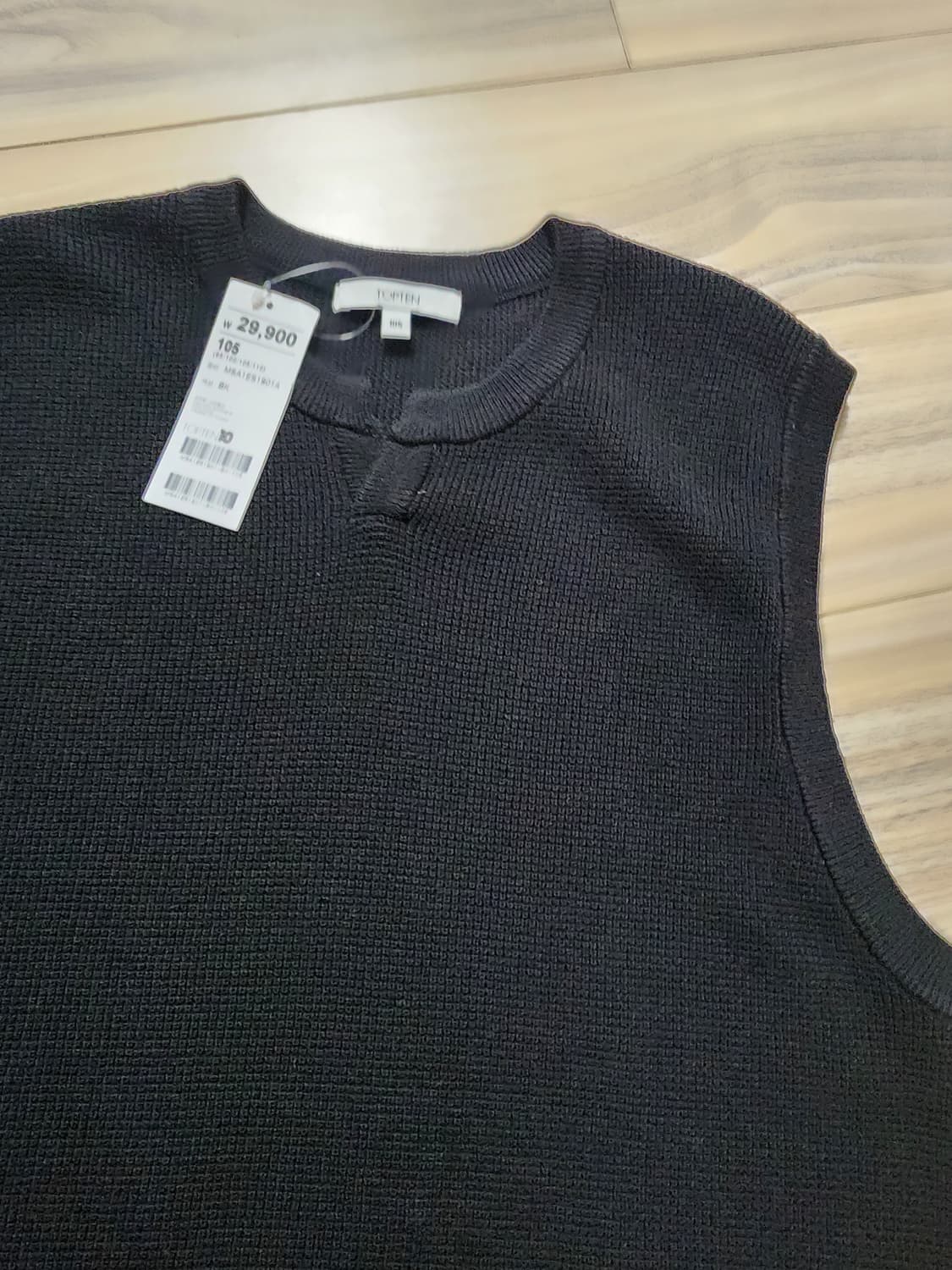 탑텐쪼끼니트베스트105사이즈블랙 상품이미지6