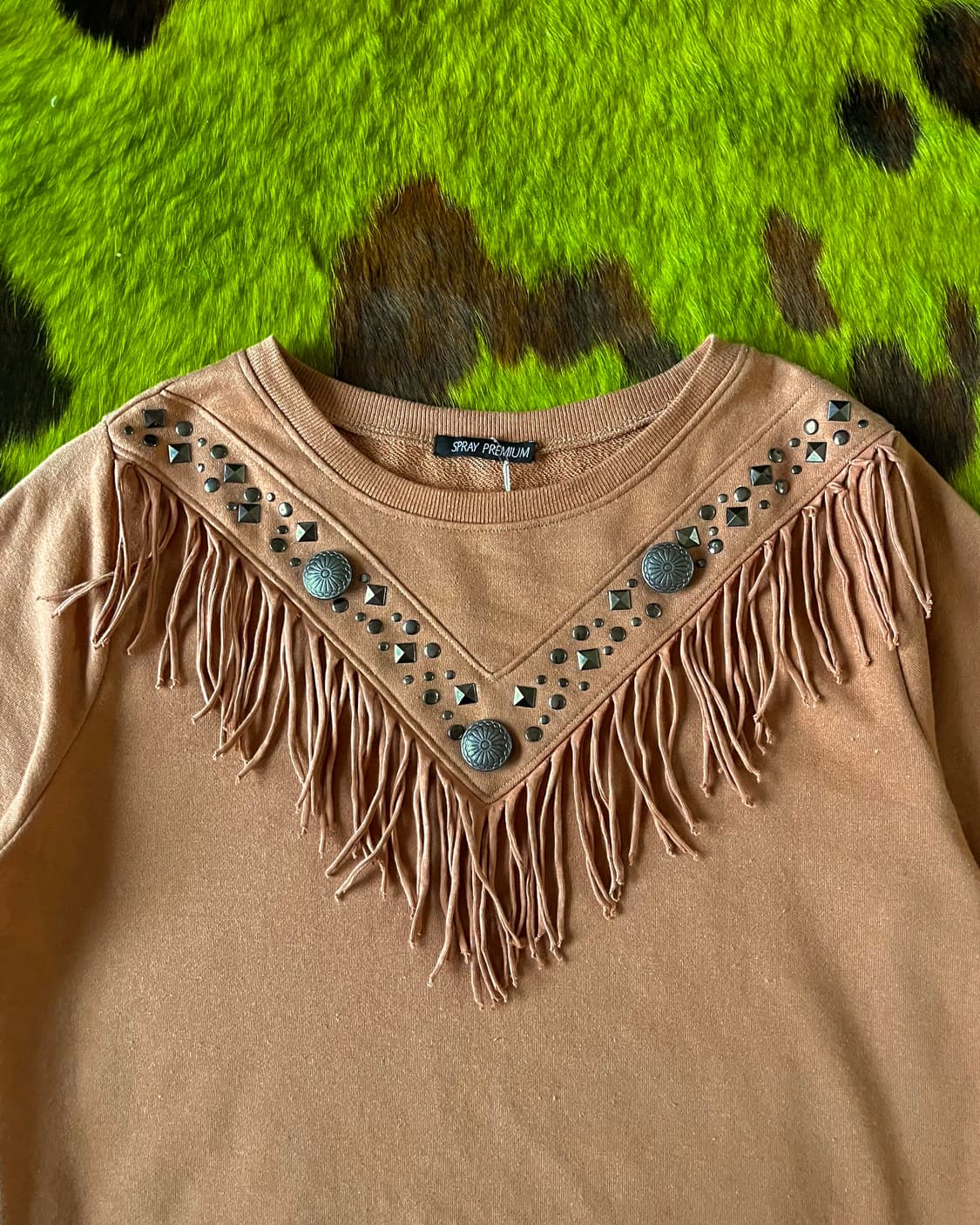 SPRAY PREMIUM by スプレイ Fringe 1/2 T-Shirt 상품이미지4