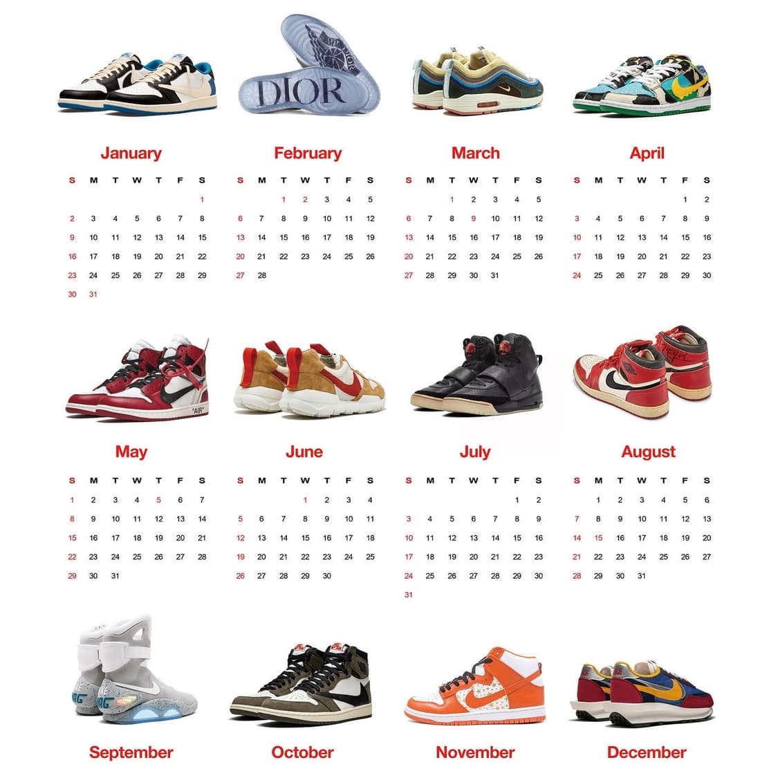 나이키 레어 스니커 달력 상품이미지4