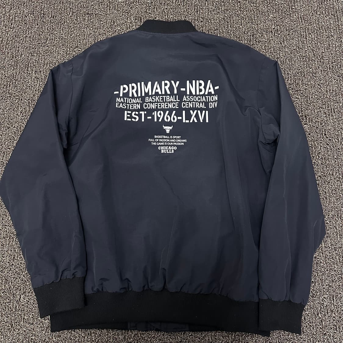 NBA 엔비에이 시카고 불스 코치 바람막이 자켓 블랙 105(XL) 상품이미지6