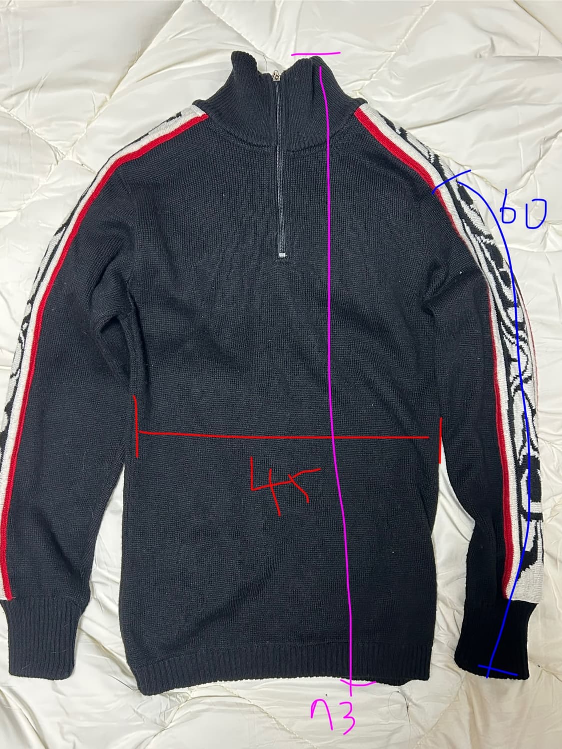 캐나다 울혼방 니트집업 상품이미지5