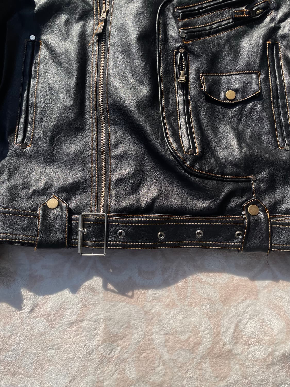 빈티지 블랙 더블라이더 자켓 상품이미지5