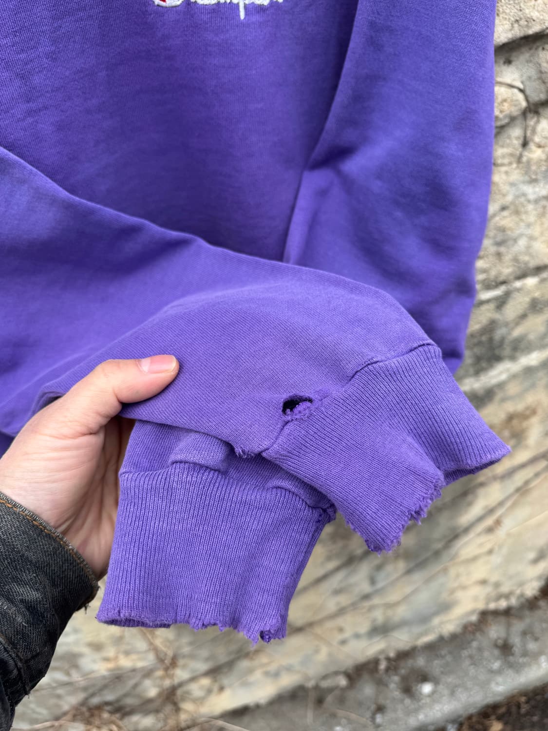 90s 챔피온 빈티지 usa 자수로고 플레인 스웻 셔츠 맨투맨 L 상품이미지6