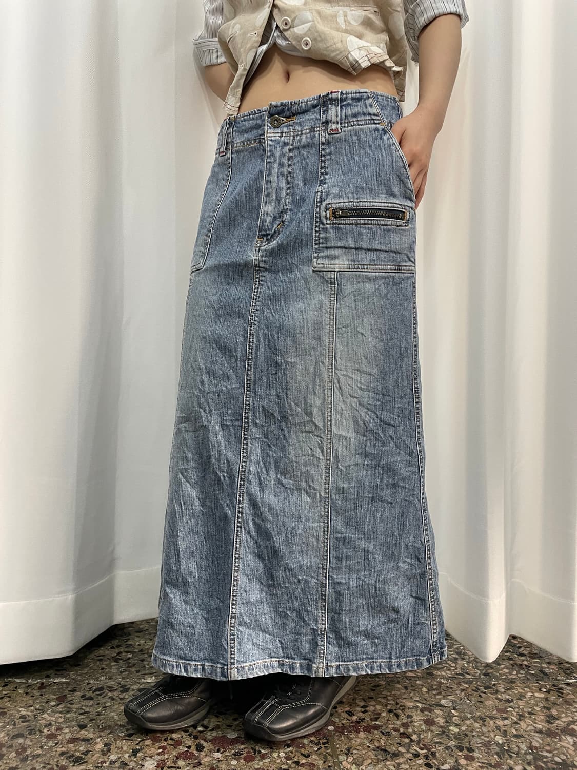 eddie bauer denim long skirt 상품이미지1