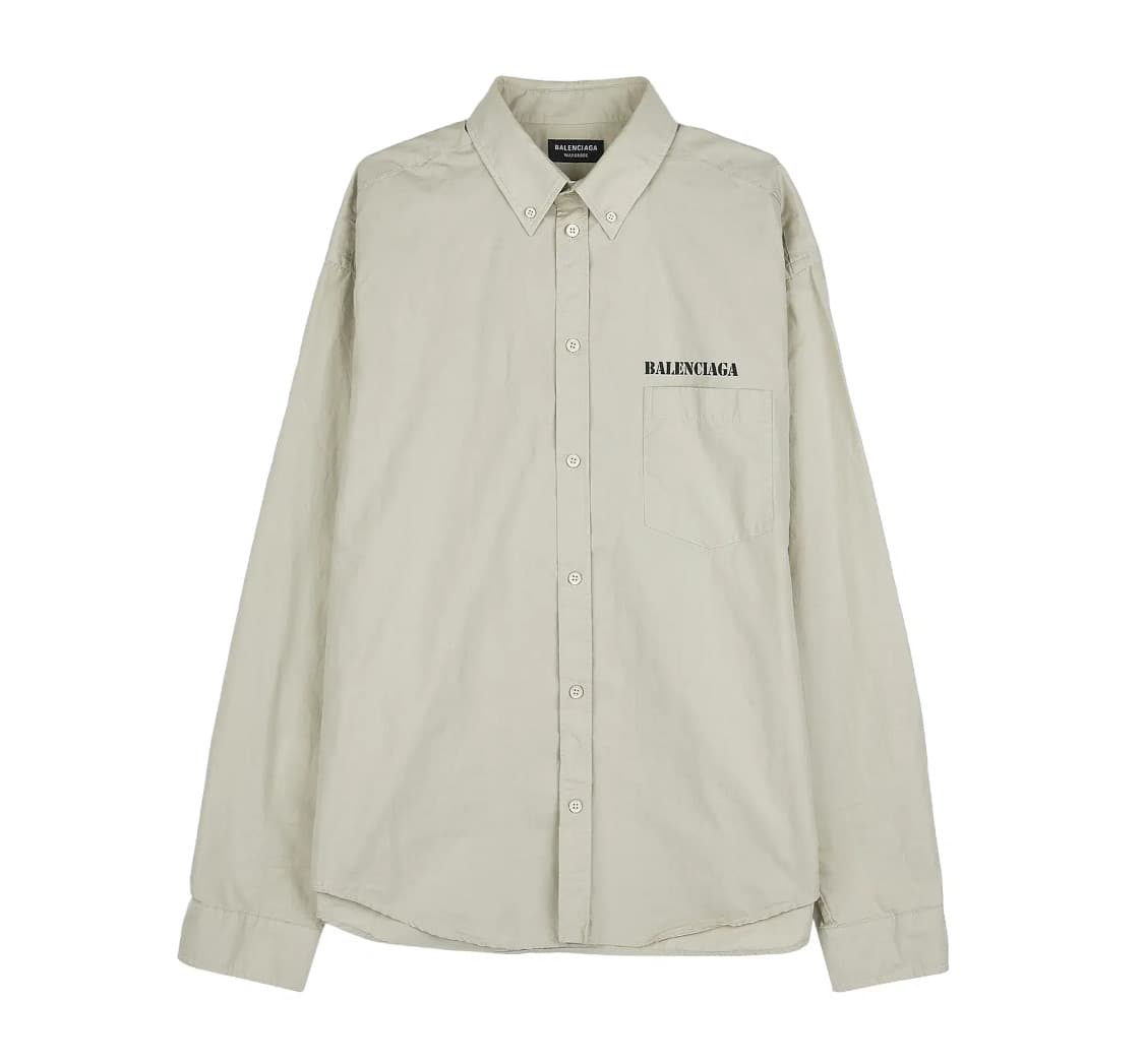 [S급] 발렌시아가 로고프린팅 오버핏 셔츠 - 38 판매합니다!!! 상품이미지1