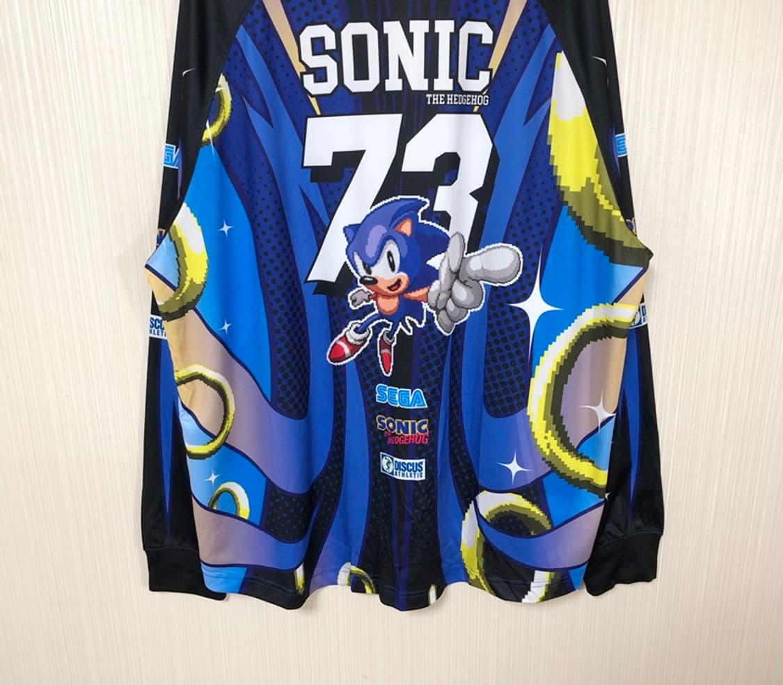 디스커스 에슬레틱XSEGA 소닉 더 헤지혹 메시롱 슬리브 블루 XL 상품이미지10