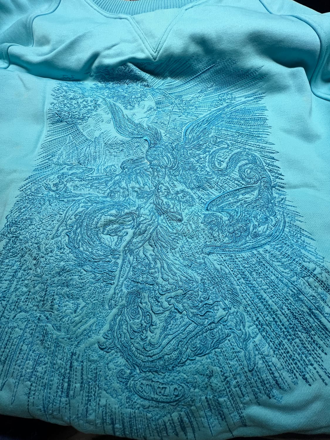 송지오 자수 스웻셔츠 민트 110 상품이미지3