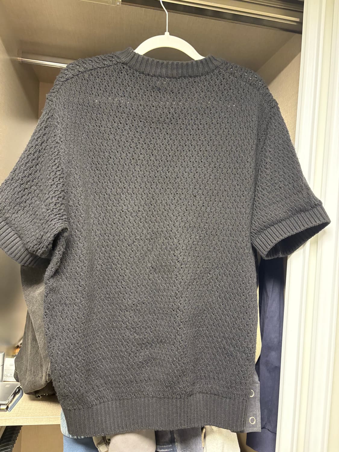 인사일러스 반팔 니트 스웨터 블랙 m사이즈 상품이미지2